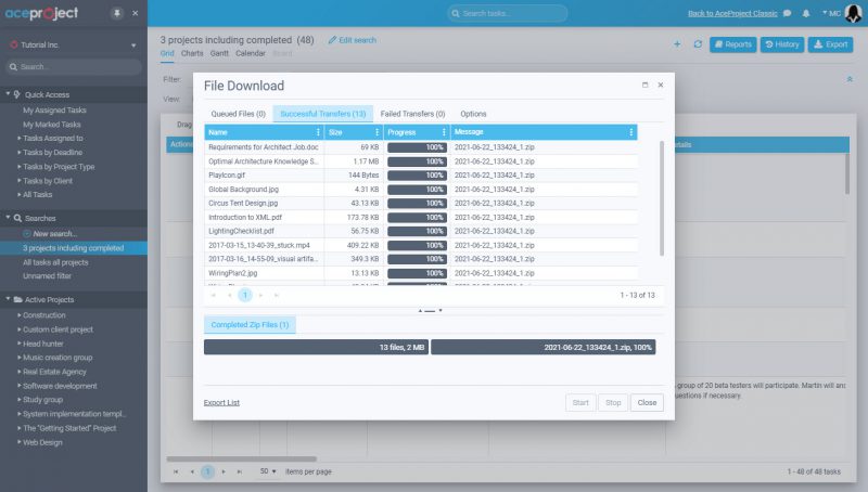 AceProject New User Interface